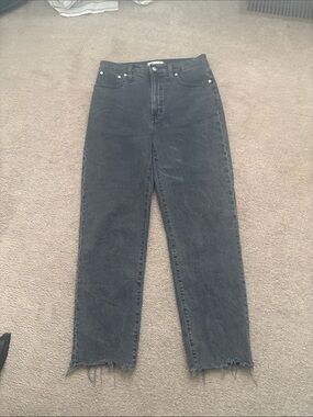 Madewell Men's Black Washed Straight Jeans